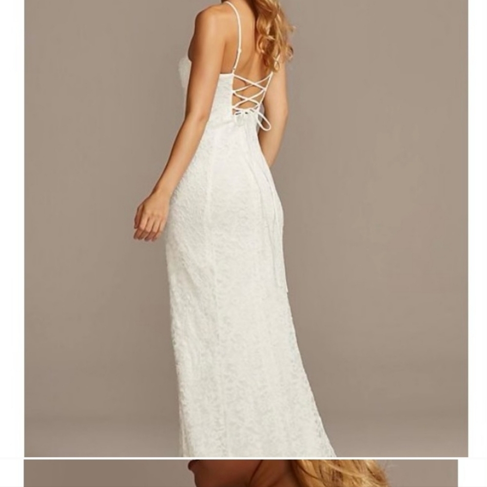 Elegant White Halter Dress - Picture 3 of 5